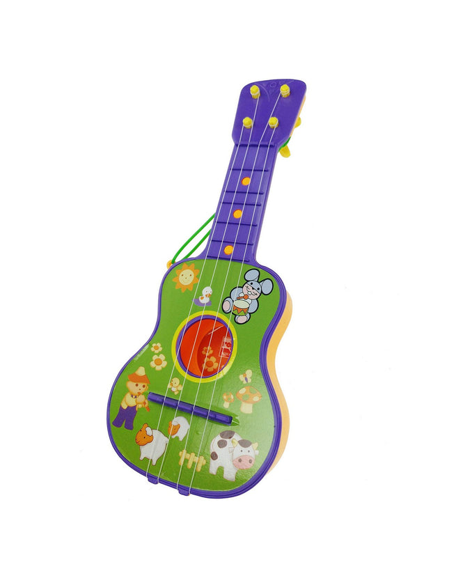 Reig brand small wooden toy guitar for children, 36 x 15 x 4 cm, colorful play instrument in the speelgoed en games category.