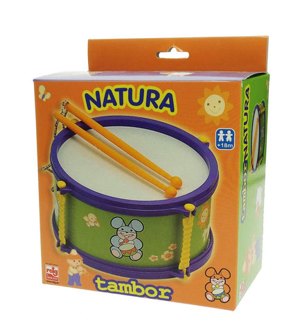 Reig muziek speelgoed speelgoed en games, kinder muziekinstrumenten, 17 cm houten trommel with colorful design