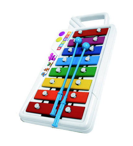 Colorful Pocoyo plastic xylophone toy for kids, featuring musical instrument design and bright, engaging colors.