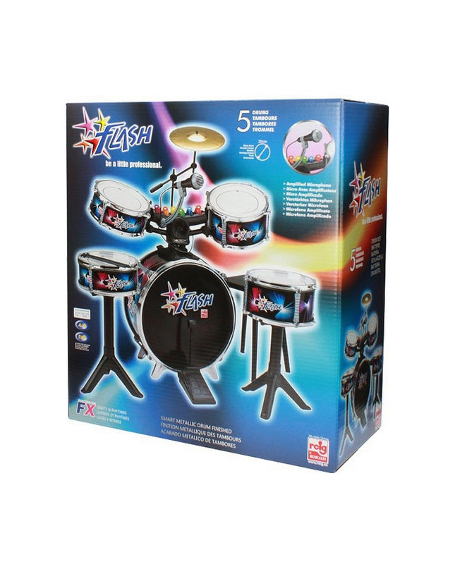 Reig plastic drum set for children, colorful toy percussion instrument with drumsticks, ideal for kids' music play and entertainment