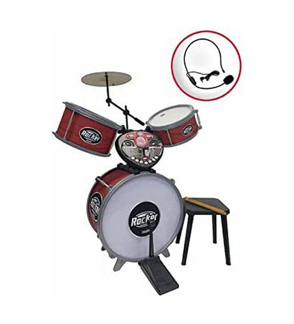 Reig Rocker toy drum set for children, colorful musical instrument with drumsticks, designed for kids' play and music fun.