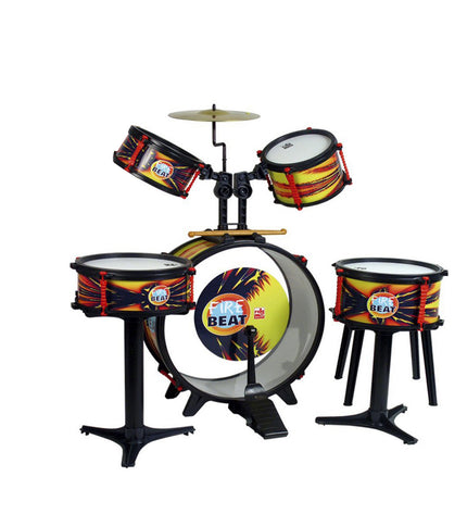 Reig Fire Beat Fuego plastic drum set for children, colorful toy percussion instrument for kids' music play and entertainment.