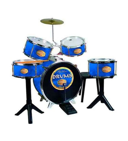 Golden Reig plastic drums for children, 75x68x54 cm, colorful toy percussion instrument for kids' music play and entertainment.
