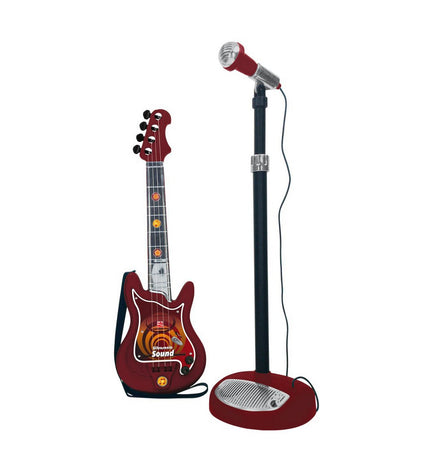 Reig Kindergitaar Reig Microfoon toy musical instrument for children, colorful guitar with microphone for kids' play and music fun