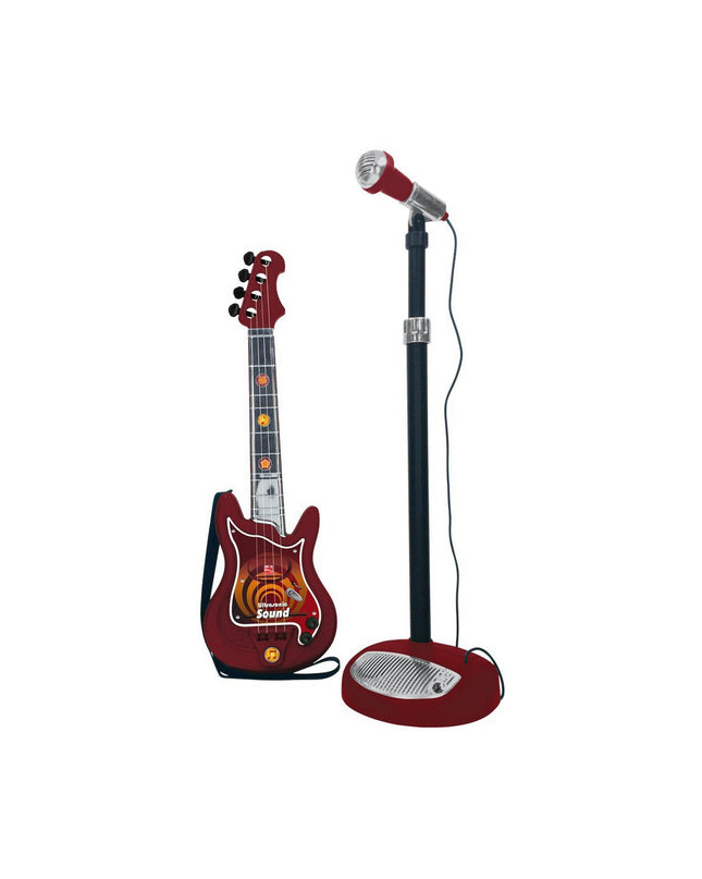 Reig Kindergitaar Reig Microfoon toy musical instrument for children, colorful guitar with microphone for kids' play and music fun