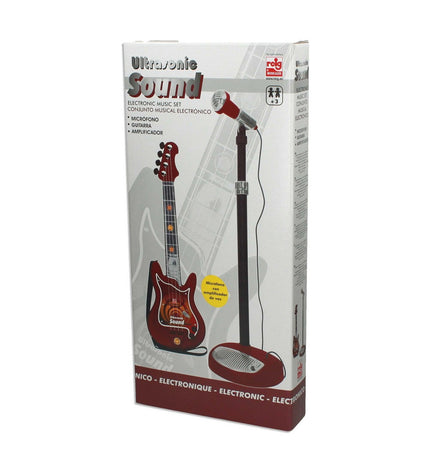 Reig Kindergitaar Reig Microfoon toy musical instrument for children, colorful children's guitar with microphone for play and learning.