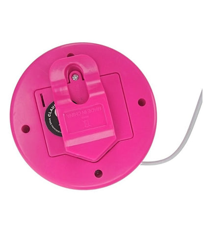 Hello Kitty fuchsia pink karaoke microphone, electronic toy for kids, featuring Hello Kitty design and colorful accents.