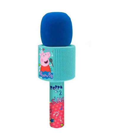 Peppa Pig Bluetooth microphone toy for babies, colorful and child-friendly, designed for young children to enjoy music and singing.