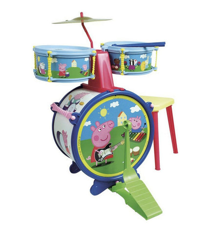 Peppa Pig plastic drum toy for kids, colorful 55x36x38 cm, perfect for musical play and children's entertainment.