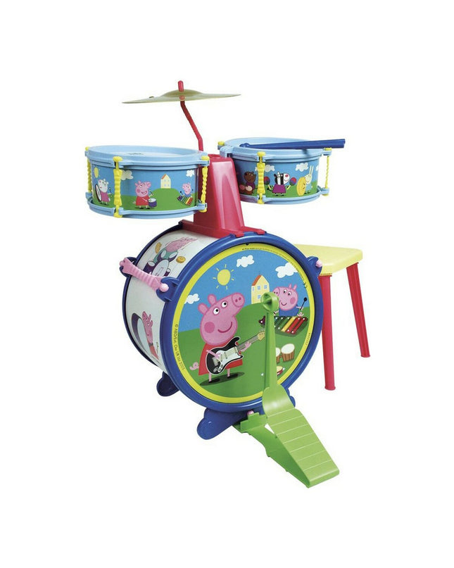 Peppa Pig plastic drum toy for kids, colorful 55x36x38 cm, perfect for musical play and children's entertainment.