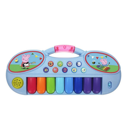 Peppa Pig educational playset with musical instruments for children, featuring Peppa Pig themed toys and learning tools.