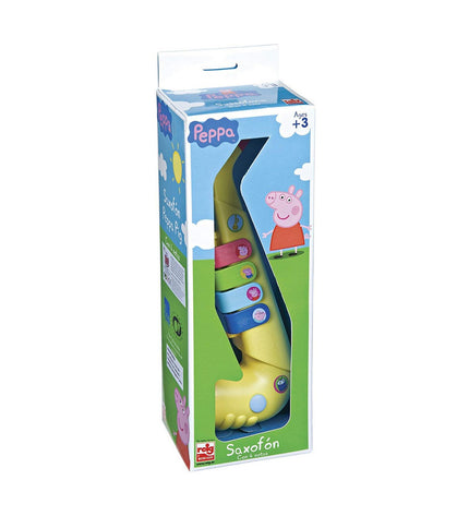 Reig Peppa Pig saxophone toy for kids, colorful musical instrument from Reig, designed for children's play and music fun.