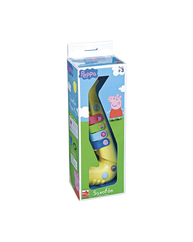 Reig Peppa Pig saxophone toy for kids, colorful musical instrument from Reig, designed for children's play and music fun.