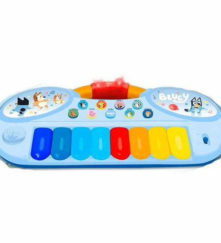 Bluey toy piano for children, colorful musical instrument from Bluey, designed for kids' play and musical activities.