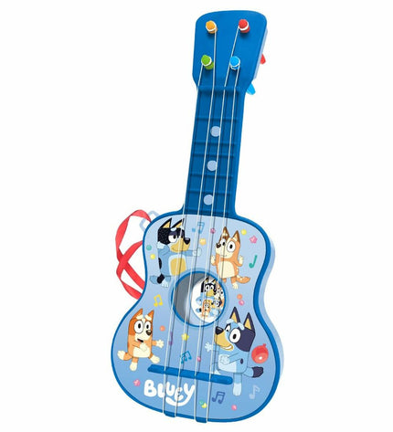 Bluey kinderguitar, blue children's toy musical instrument, 35.3 x 14.5 x 5 cm, ideal for kids' play and music fun