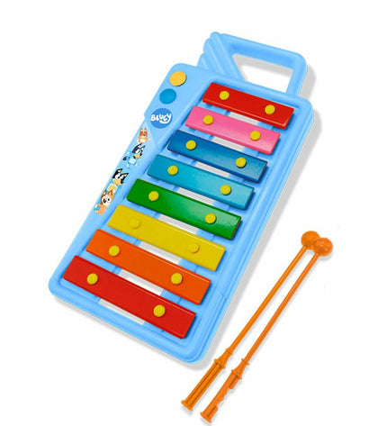 Reig blue plastic xylofoon toy, colorful musical instrument for children, with bright keys and playful design.