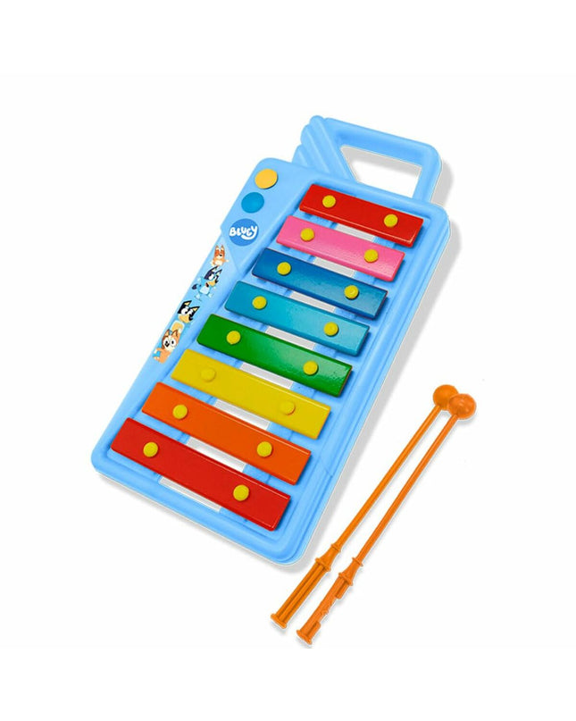 Reig blue plastic xylofoon toy, colorful musical instrument for children, with bright keys and playful design.