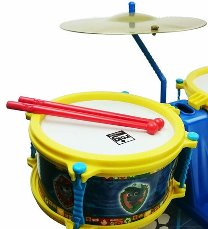 Colorful Paw Patrol plastic drum toy for kids, 55x36x38 cm, featuring Paw Patrol characters and vibrant design.