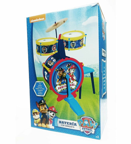 Paw Patrol plastic drum toy for kids, 55x36x38 cm, featuring colorful Paw Patrol characters, ideal for children's musical play.