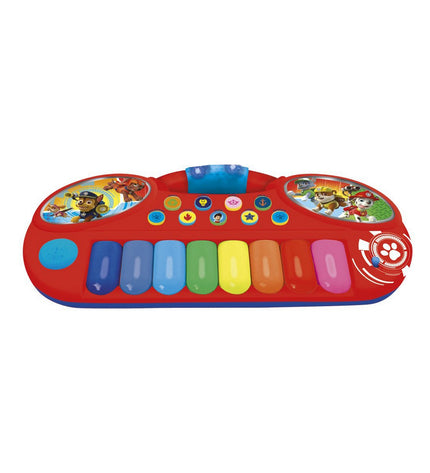 Paw Patrol educational playset with musical instruments and learning activities for children, featuring colorful Paw Patrol characters.