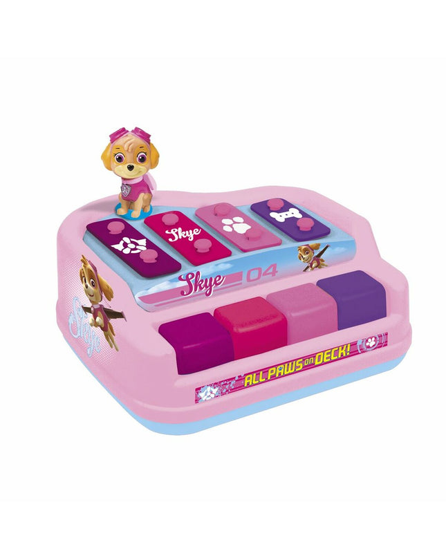 Colorful Paw Patrol plastic xylophone for kids, 20x15x15 cm, featuring character-themed design and musical keys for children’s play.
