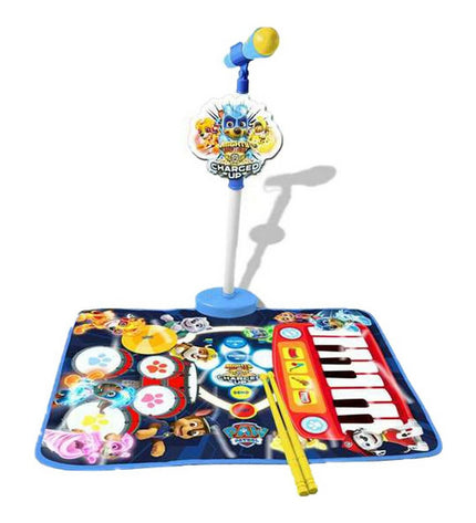 The Paw Patrol karaoke microphone toy for kids, featuring colorful Paw Patrol branding and playful design for musical fun.