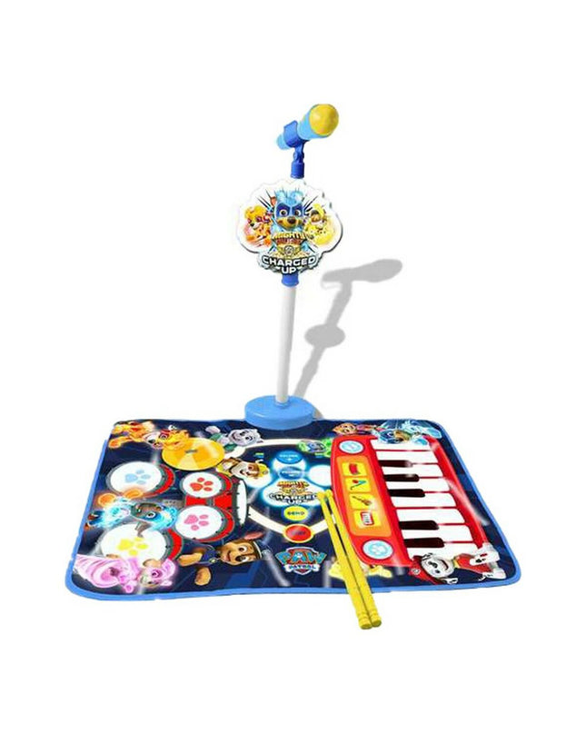 The Paw Patrol karaoke microphone toy for kids, featuring colorful Paw Patrol branding and playful design for musical fun.