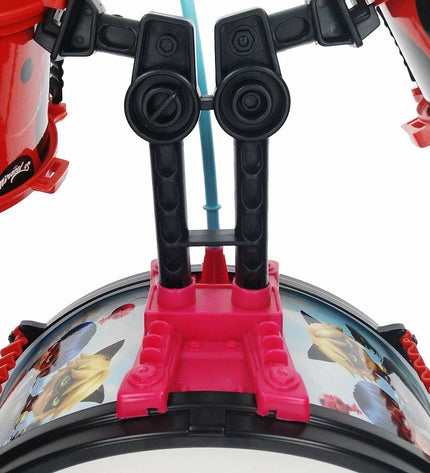 Lady Bug plastic drums toy, colorful children's musical instrument with bug-themed design, suitable for kids' play and entertainment.
