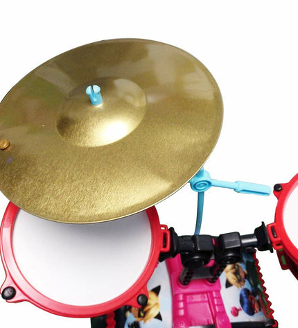Lady Bug plastic drums for children, colorful toy musical instruments with drumsticks, suitable for kids' play and musical fun.