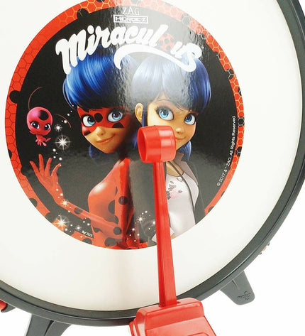 Lady Bug plastic drums toy for children, colorful percussion instrument for kids' musical play and entertainment.