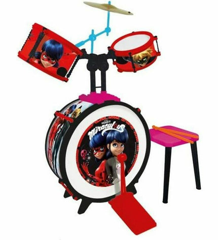 Lady Bug plastic drum for children, colorful toy percussion instrument with a ladybug design, suitable for kids' musical play activities.