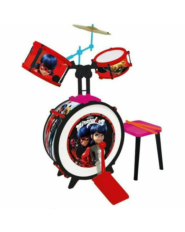 Lady Bug plastic drum for children, colorful toy percussion instrument with a ladybug design, suitable for kids' musical play activities.