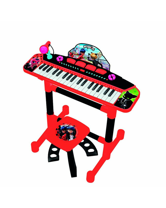Lady Bug electronic toy piano for kids, colorful children's musical instrument with playful design and keys visible.
