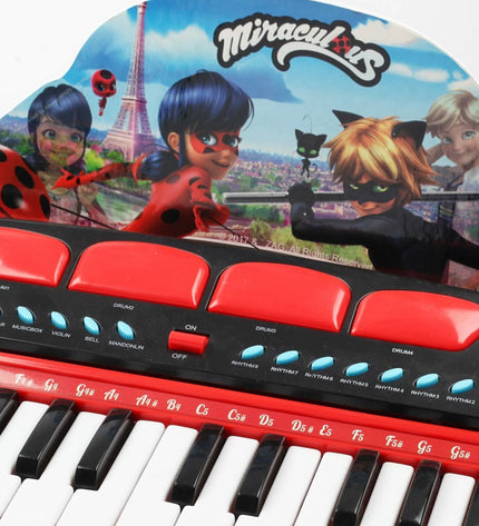 Lady Bug electronic toy piano for kids, colorful musical instrument with keys, designed for children’s play and learning.
