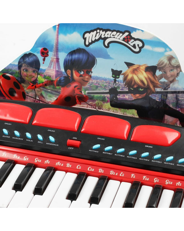 Lady Bug electronic toy piano for kids, colorful musical instrument with keys, designed for children’s play and learning.