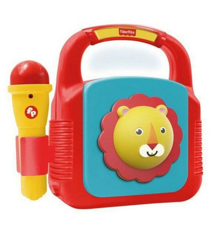 Fisher-Price Bluetooth MP3 player toy, electronic toy with colorful buttons and speaker, designed for children’s play and music listening.