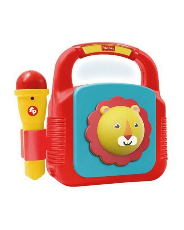Fisher-Price Bluetooth MP3 player toy, electronic toy with colorful buttons and speaker, designed for children’s play and music listening.