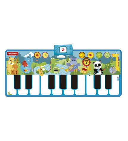 Fisher-Price Rain Forest electronic toy piano for children with colorful rainforest-themed buttons and musical features