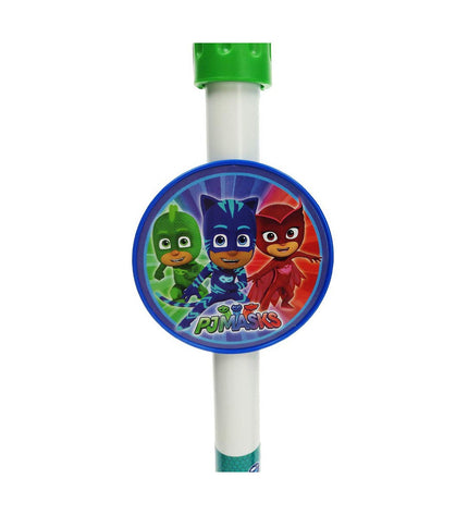 Blue PJ Masks microphone toy for kids, colorful playful design, perfect for children’s music and role-playing activities.
