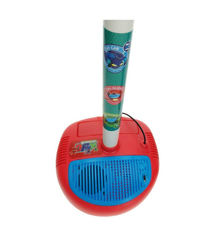 Blue PJ Masks Kindergitaar with microphone, toy musical instrument for children, ideal for play and fun.