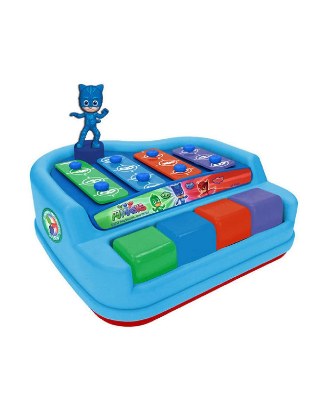 Blue PJ Masks plastic xylophone toy for children, colorful musical instrument for kids' play and learning.
