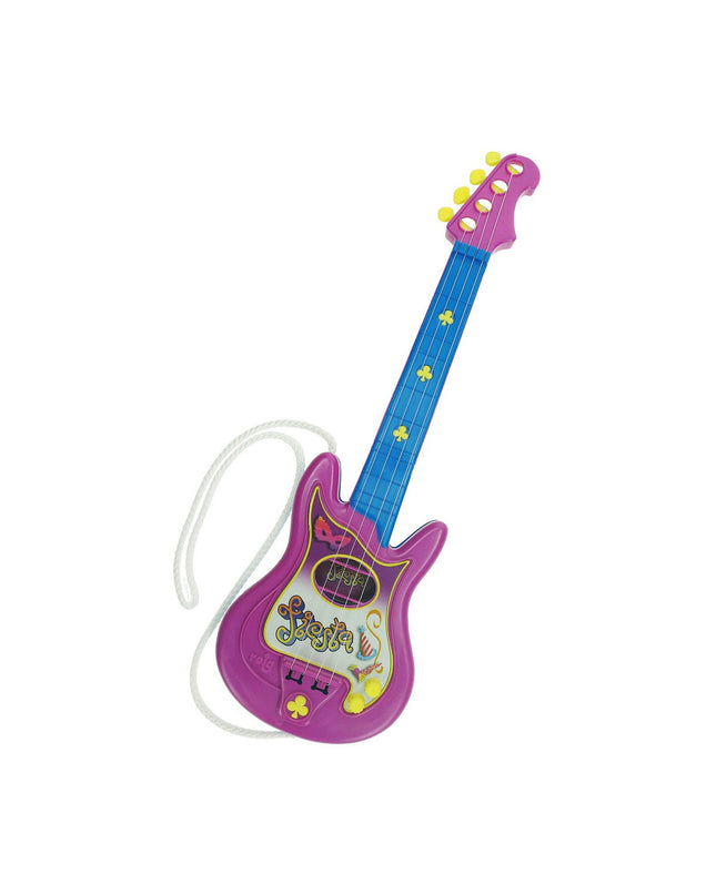 Reig Kindergitaar Reig Party with 4 colorful strings, blue and purple, designed for children’s musical play and toy instruments.