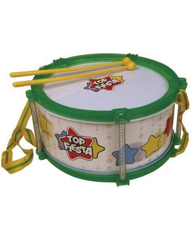 Reig plastic musical toy drum, 21.5 cm diameter, colorful children's instrument for playing and learning music.