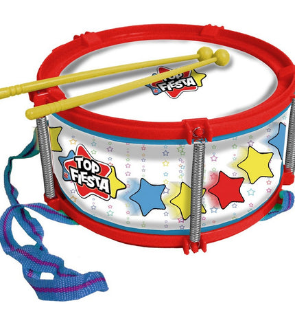 Reig plastic toy drum with a 21.5 cm diameter, colorful design, suitable for children's musical play and entertainment.