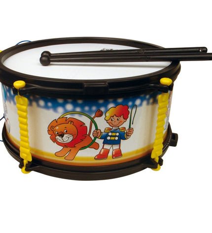 Reig plastic musical toy lion drum for children, colorful percussion instrument for kids' play and music enjoyment.