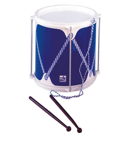 Blue plastic Reig music toy drum for kids, colorful and lightweight percussion instrument in playful design.