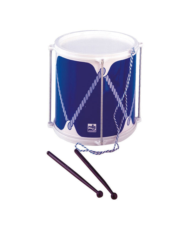 Blue plastic Reig music toy drum for kids, colorful and lightweight percussion instrument in playful design.