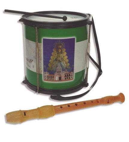Reig muziekspeelgoed with a colorful drum and flute, designed for children's musical play and learning.