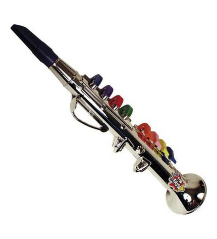 Reig brand toy clarinet for kids, colorful plastic musical instrument, children’s play musical instrument with keys and mouthpiece