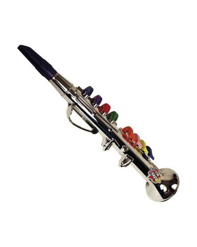 Reig brand toy clarinet for kids, colorful plastic musical instrument, children’s play musical instrument with keys and mouthpiece